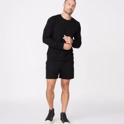 Mens Classics|Men's Classics*MONROW Supersoft Crew Neck Sweatshirt BLACK
