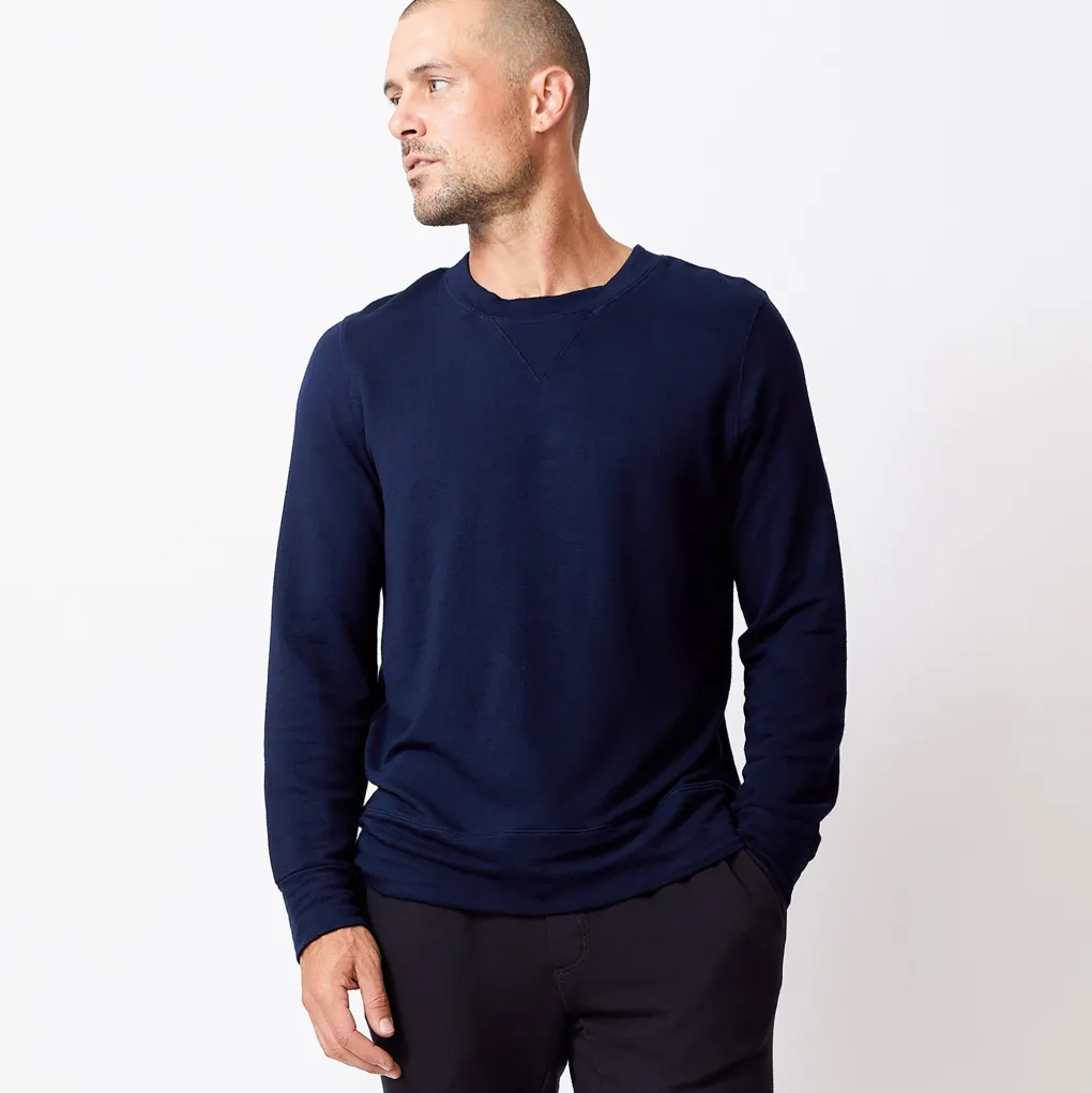Mens Classics|Men's Classics*MONROW Supersoft Crew Neck Sweatshirt CLASSICNAVY
