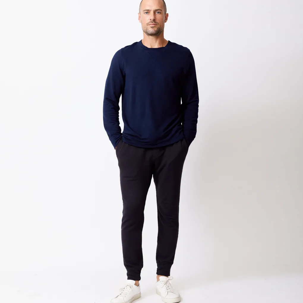 Mens Classics|Men's Classics*MONROW Supersoft Crew Neck Sweatshirt CLASSICNAVY