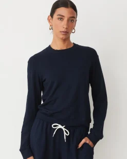Supersoft|Sweatshirts*MONROW Supersoft Crew Neck Sweatshirt BLUEBLACK