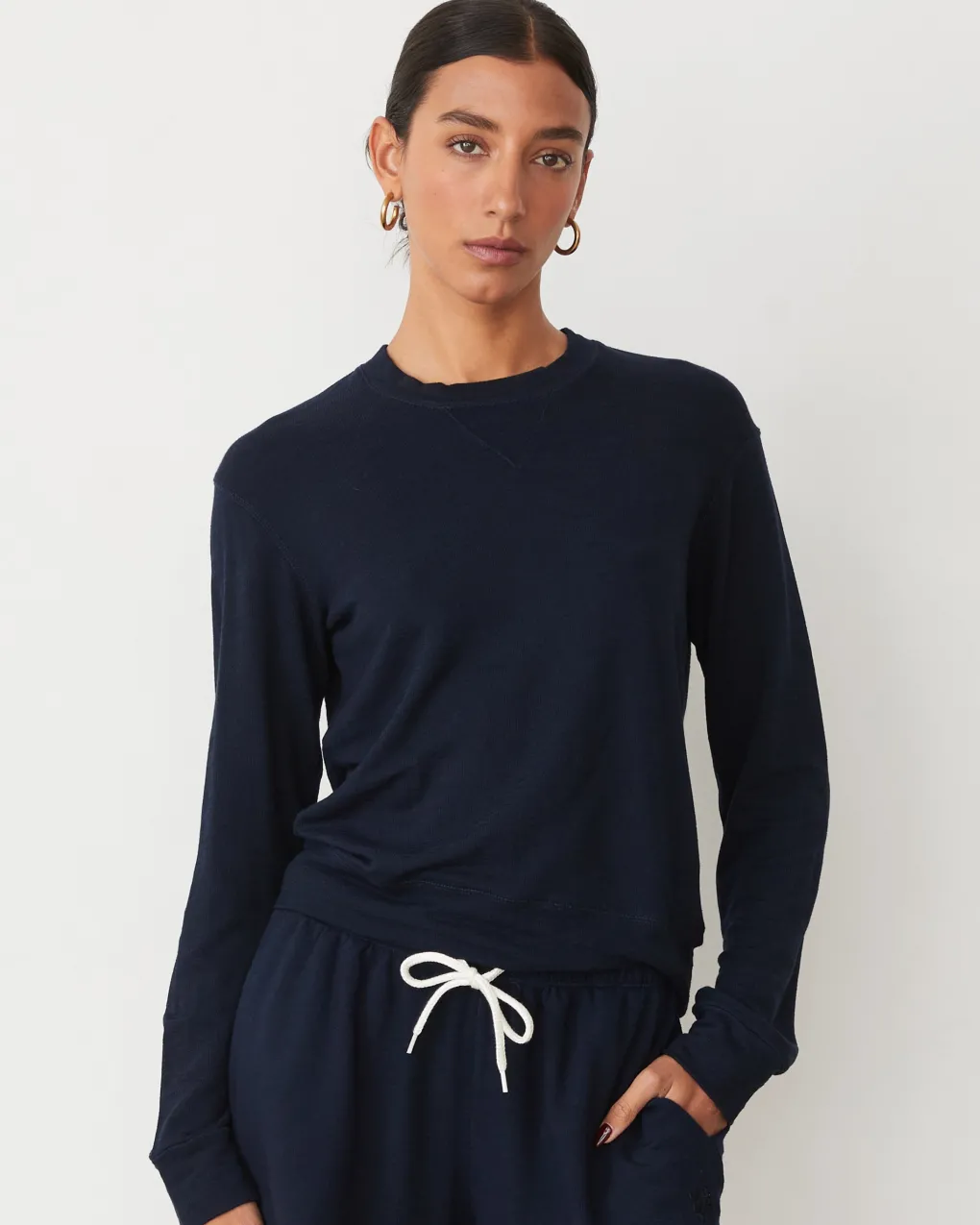 Supersoft|Sweatshirts*MONROW Supersoft Crew Neck Sweatshirt BLUEBLACK