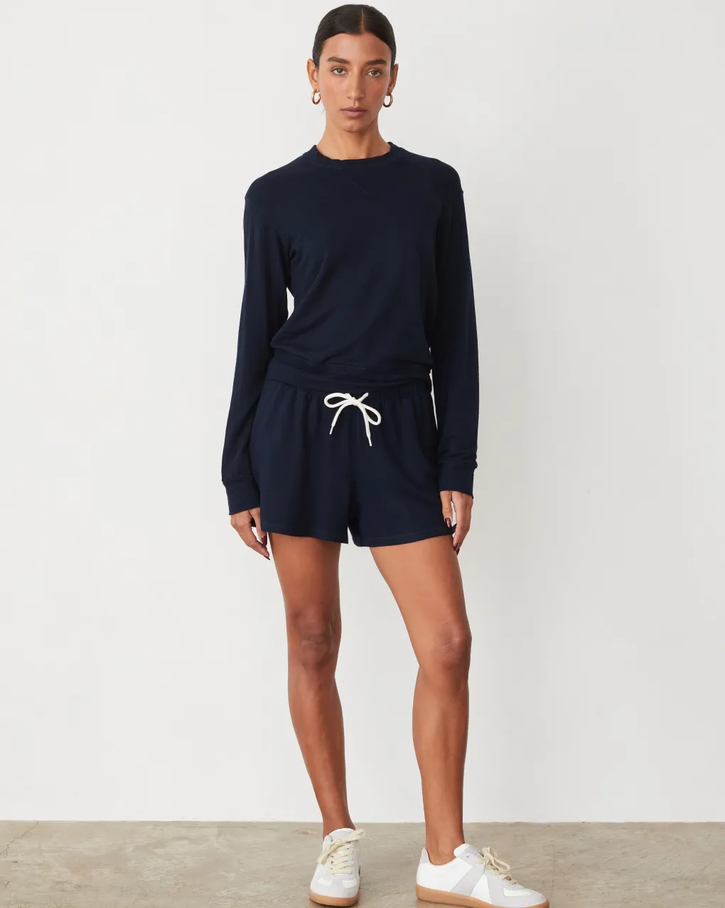 Supersoft|Sweatshirts*MONROW Supersoft Crew Neck Sweatshirt BLUEBLACK