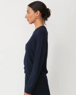 Supersoft|Sweatshirts*MONROW Supersoft Crew Neck Sweatshirt BLUEBLACK