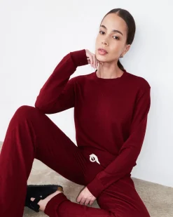 Supersoft|Sweatshirts*MONROW Supersoft Crew Neck Sweatshirt RUBY