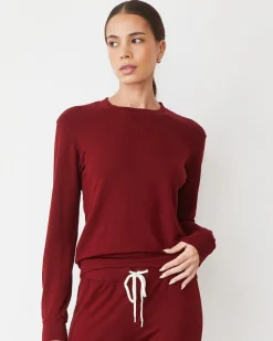 Supersoft|Sweatshirts*MONROW Supersoft Crew Neck Sweatshirt RUBY