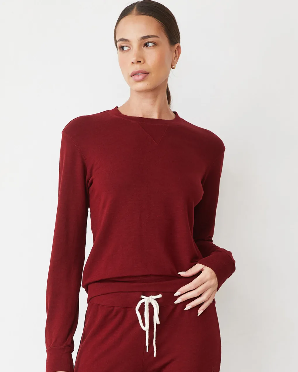 Supersoft|Sweatshirts*MONROW Supersoft Crew Neck Sweatshirt RUBY
