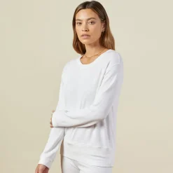 Supersoft|Sweatshirts*MONROW Supersoft Crew Neck Sweatshirt - Color WHITE
