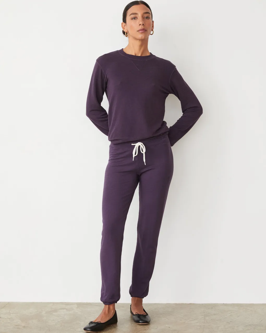 Supersoft|Sweatshirts*MONROW Supersoft Crew Neck Sweatshirt MIDNIGHTPLUM