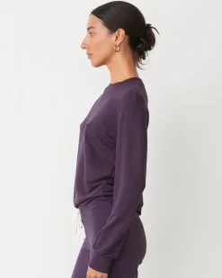 Supersoft|Sweatshirts*MONROW Supersoft Crew Neck Sweatshirt MIDNIGHTPLUM