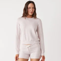 Supersoft|Sweatshirts*MONROW Supersoft Crew Neck Sweatshirt PINKPEARL