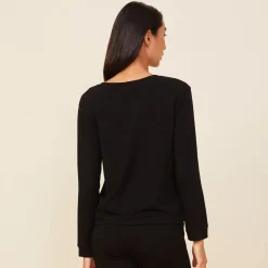 Supersoft|Sweatshirts*MONROW Supersoft Crew Neck Sweatshirt - Color BLACK