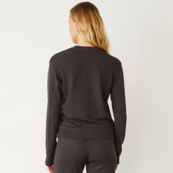 Supersoft*MONROW Supersoft Crew Neck Sweatshirt WASHEDBLACK