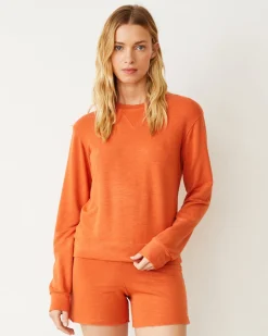 Supersoft|Sets*MONROW Supersoft Crew Neck Sweatshirt RUSTORANGE