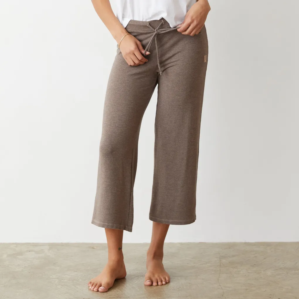 Supersoft|Sweats*MONROW Supersoft Crop Lounge Pant PECAN