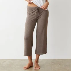 Supersoft|Sweats*MONROW Supersoft Crop Lounge Pant PECAN