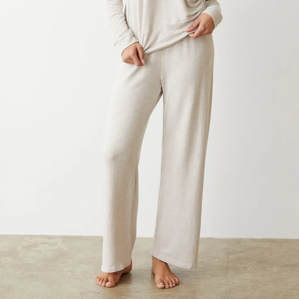 Supersoft|Sweats*MONROW Supersoft Crop Straight Leg Sweat BONE