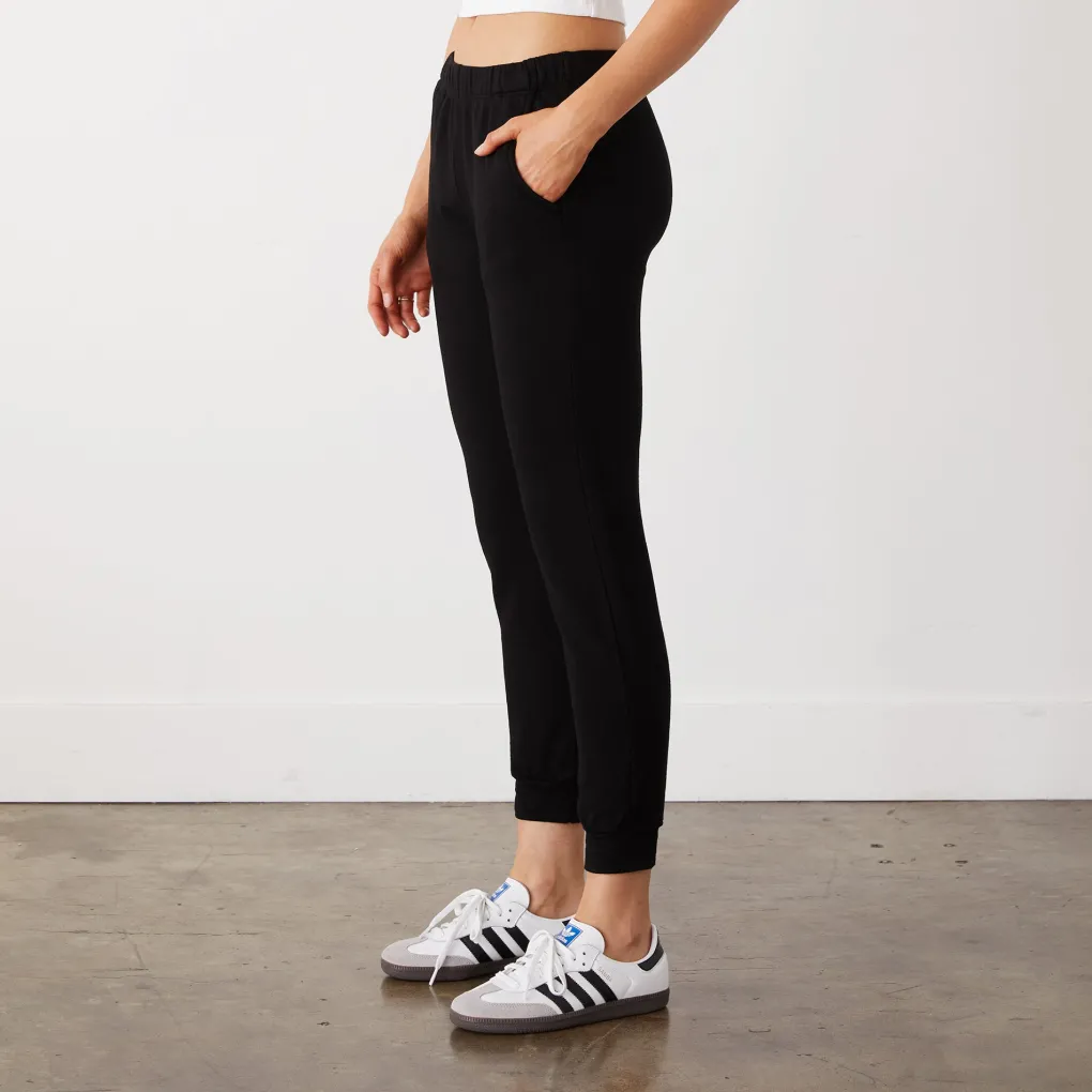 Supersoft|Sets*MONROW Supersoft Fleece Womens Jogger BLACK