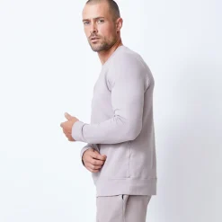 Men's Tops|Mens Sale*MONROW Supersoft Fleece Crew Neck Sweatshirt ACORN