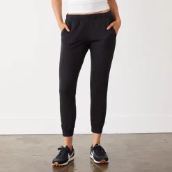 Sweats*MONROW Supersoft Fleece Faded Black Jogger FADEDBLACK