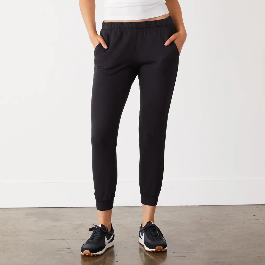 Sweats*MONROW Supersoft Fleece Faded Black Jogger FADEDBLACK