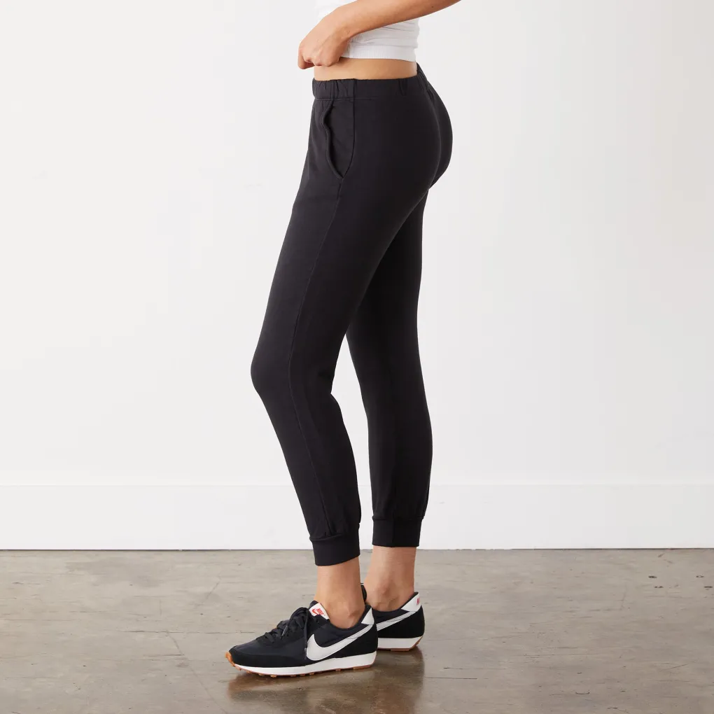 Sweats*MONROW Supersoft Fleece Faded Black Jogger FADEDBLACK