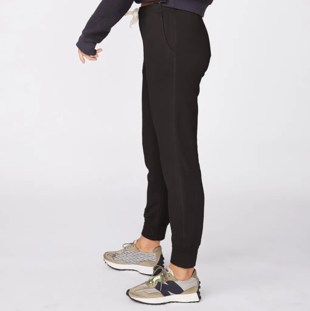 Sweats*MONROW Supersoft Fleece Girlfriend Sweats FADEDBLACK