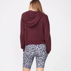 Hoodies*MONROW Supersoft Fleece Girlfriend Pullover MERLOT