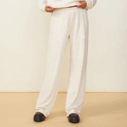 Sweats*MONROW Supersoft Fleece Patch Pocket Sweat OFFWHITE