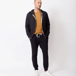 Mens Sale|Men's Sale*MONROW Supersoft Fleece Zip Up Hoody FADEDBLACK