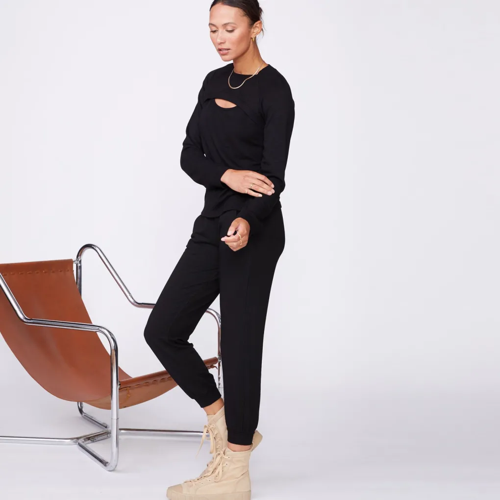 Supersoft|Sets*MONROW Supersoft Jogger BLACK