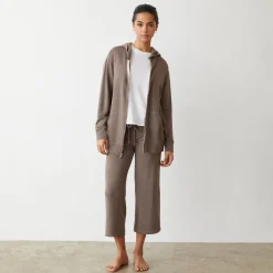 Supersoft|Zip-Up Hoodies*MONROW Supersoft Long Zip Up Hoody PECAN