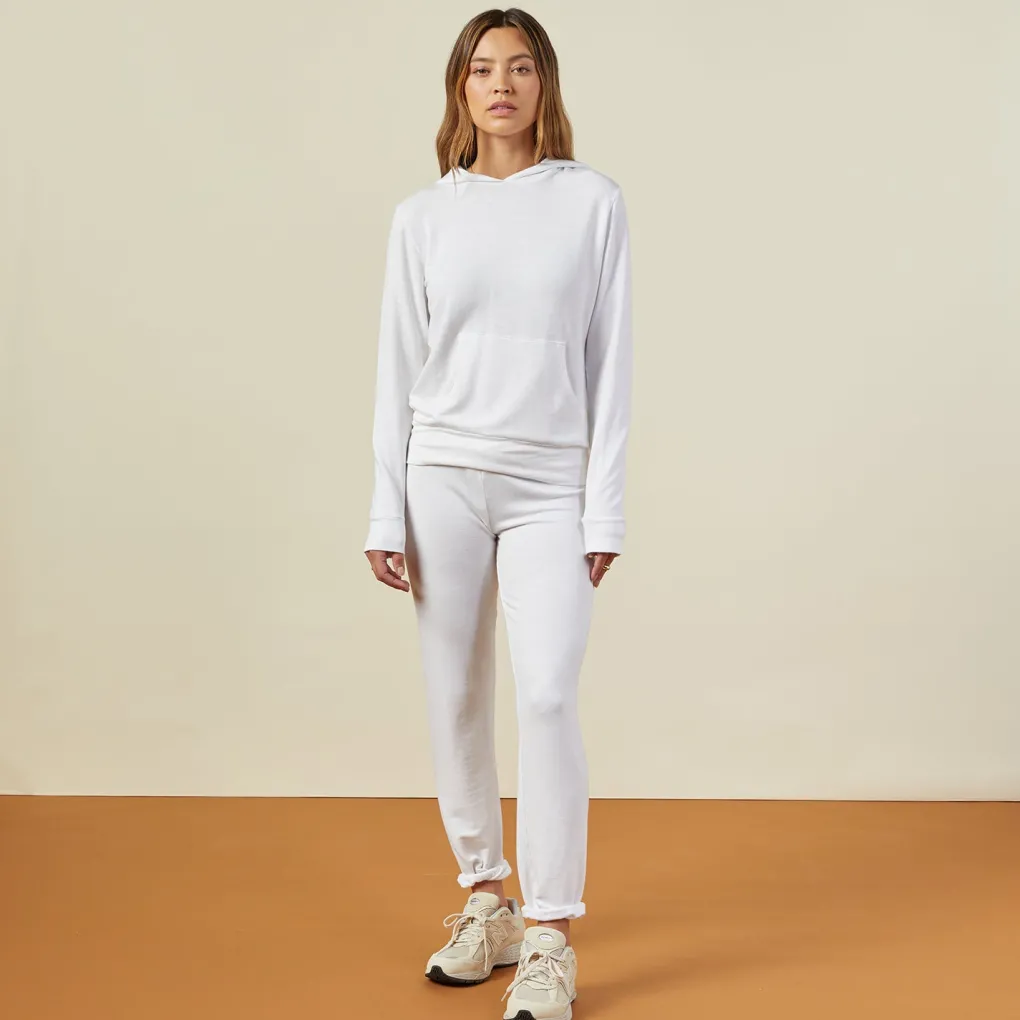 Supersoft|Sets*MONROW Supersoft Pullover Hoody WHITE