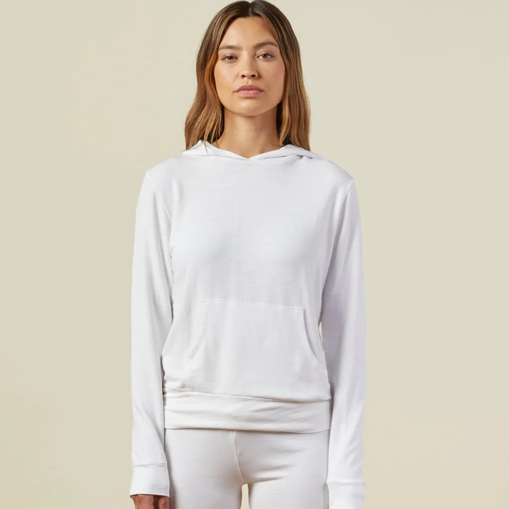 Supersoft|Sets*MONROW Supersoft Pullover Hoody WHITE