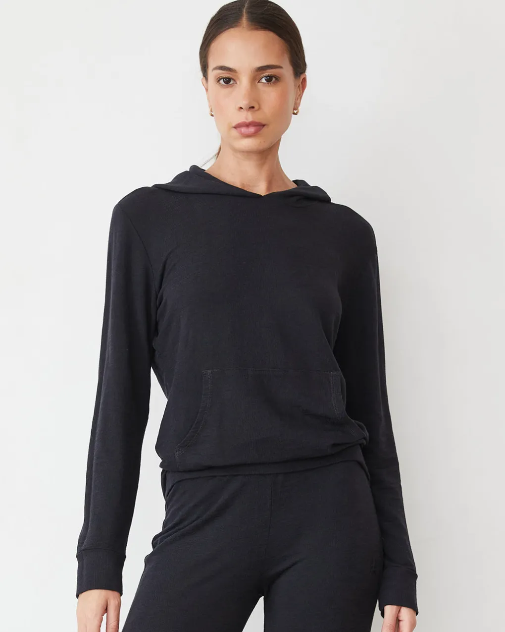Supersoft|Sets*MONROW Supersoft Pullover Hoody FADEDBLACK
