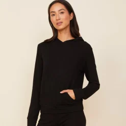 Supersoft|Sets*MONROW Supersoft Pullover Hoody BLACK