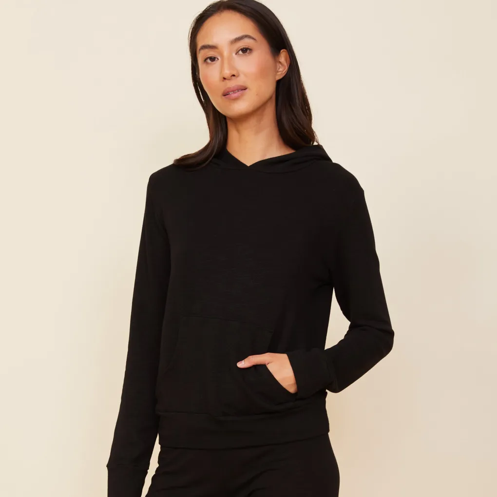 Supersoft|Sets*MONROW Supersoft Pullover Hoody BLACK
