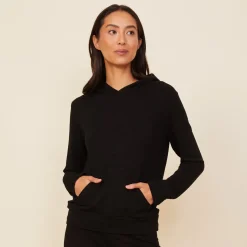 Supersoft|Sets*MONROW Supersoft Pullover Hoody BLACK
