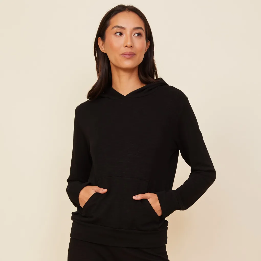 Supersoft|Sets*MONROW Supersoft Pullover Hoody BLACK