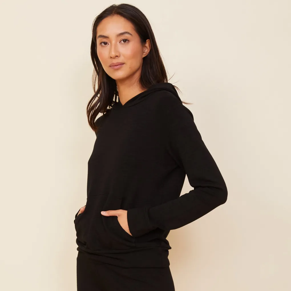 Supersoft|Sets*MONROW Supersoft Pullover Hoody BLACK