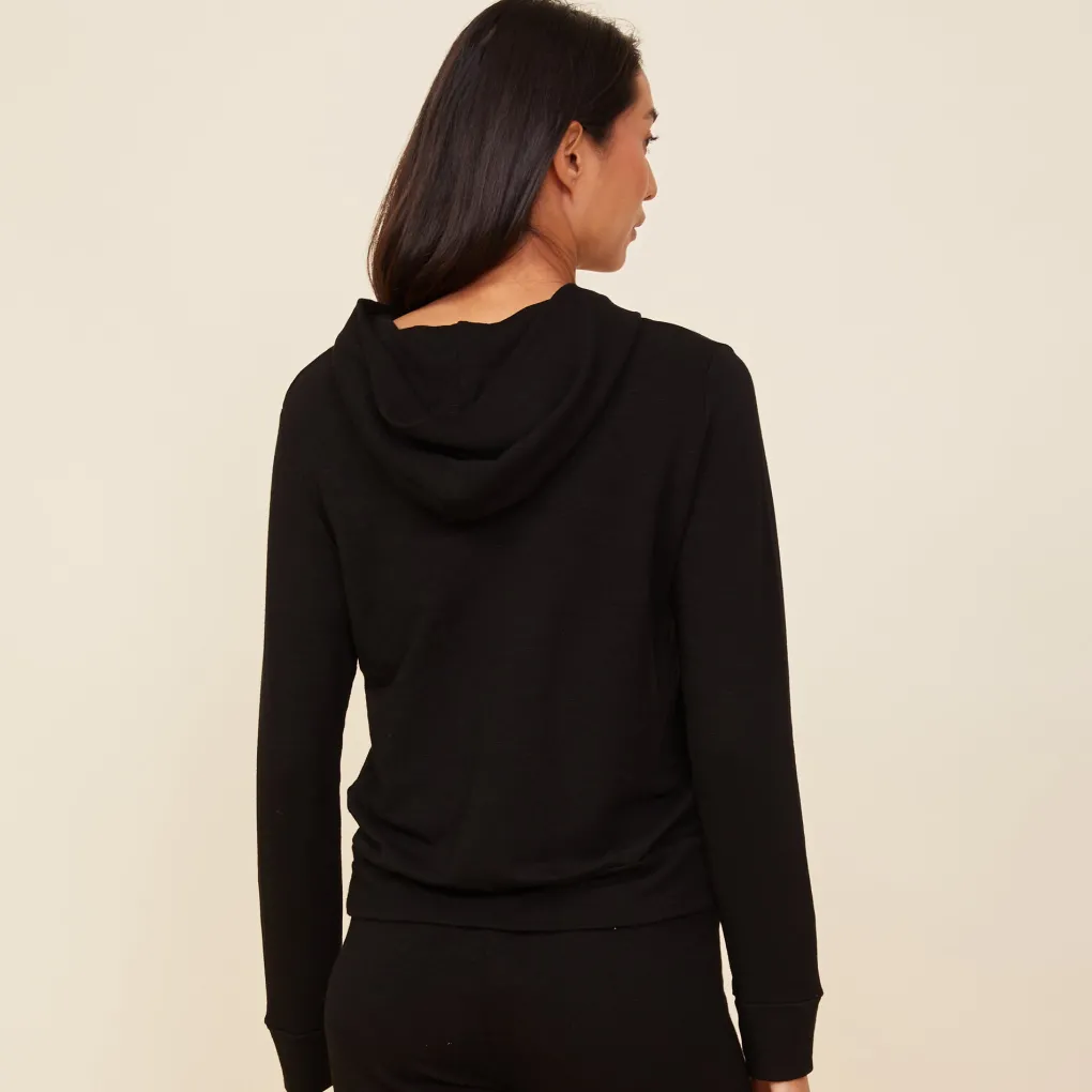 Supersoft|Sets*MONROW Supersoft Pullover Hoody BLACK