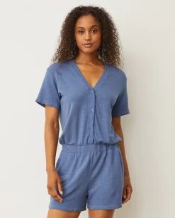 Rompers*MONROW Supersoft Romper MEDIUMBLUE