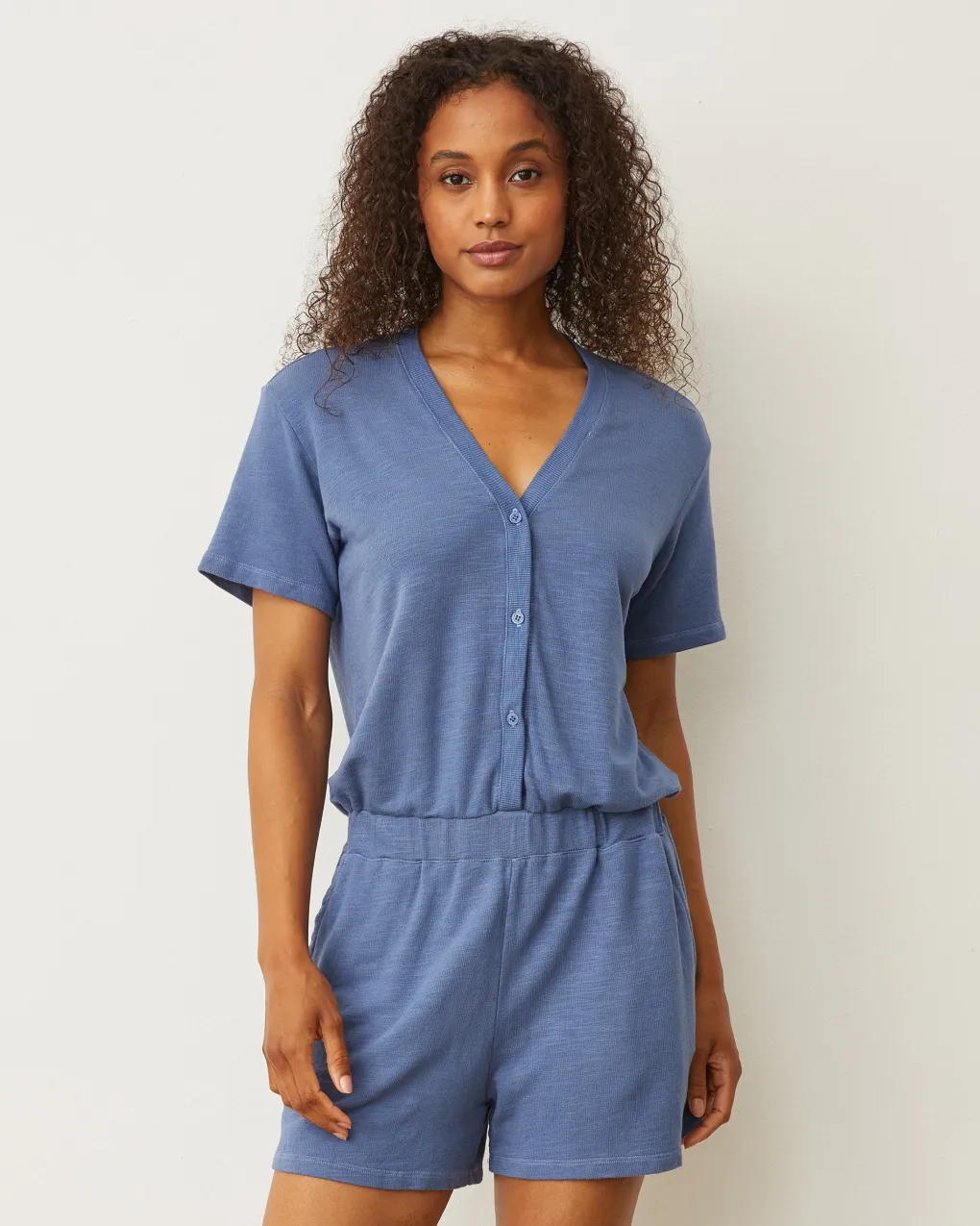 Rompers*MONROW Supersoft Romper MEDIUMBLUE