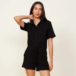 Supersoft|Rompers*MONROW Supersoft Romper BLACK