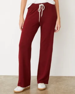 Supersoft|Sets*MONROW Supersoft Straight Leg Vintage Sweat RUBY