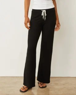Supersoft|Sets*MONROW Supersoft Straight Leg Vintage Sweat BLACK