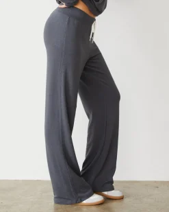 Supersoft|Sweats*MONROW Supersoft Straight Leg Vintage Sweat VINTAGEBLACK