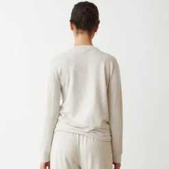Sweatshirts|Supersoft*MONROW Supersoft V Neck Long Sleeve BONE