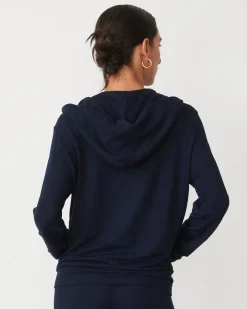 Supersoft|Sets*MONROW Supersoft Zip Up Hoody BLUEBLACK