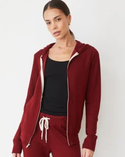 Supersoft|Sets*MONROW Supersoft Zip Up Hoody RUBY