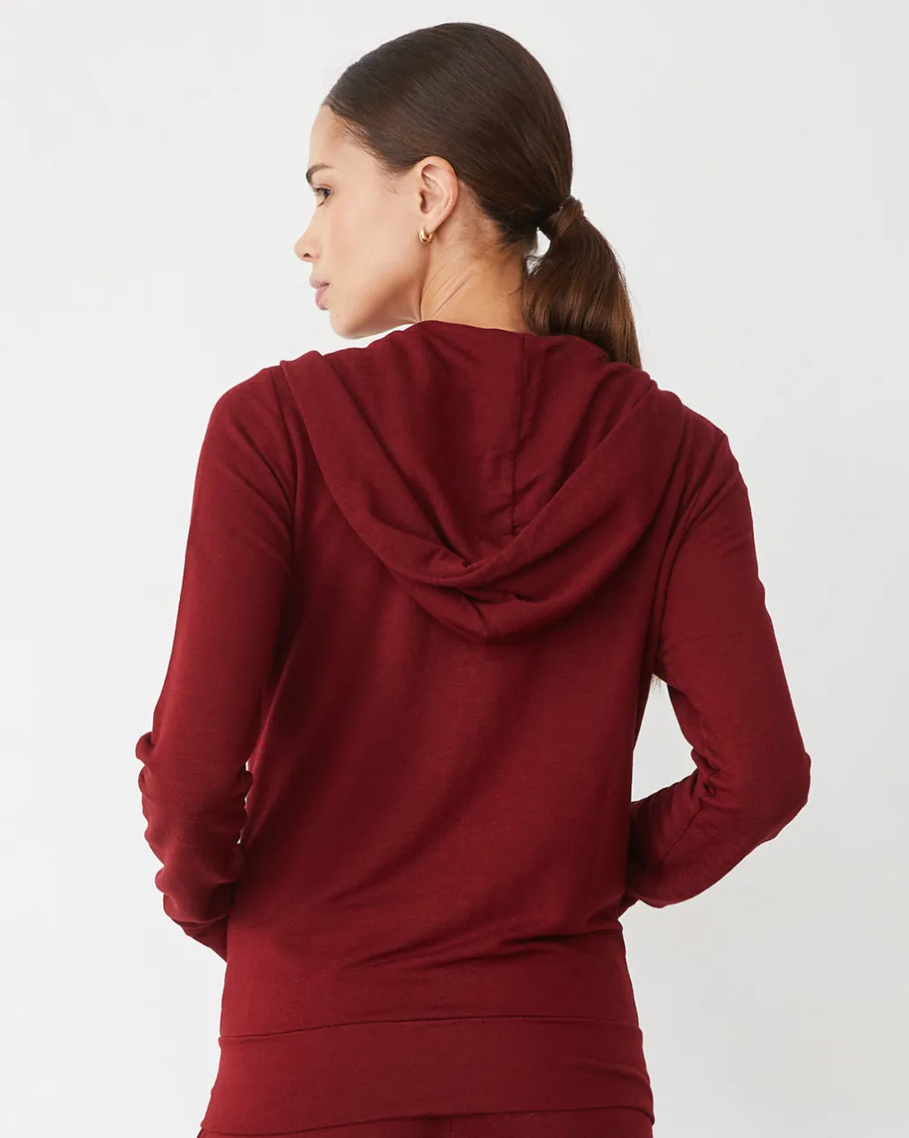 Supersoft|Sets*MONROW Supersoft Zip Up Hoody RUBY